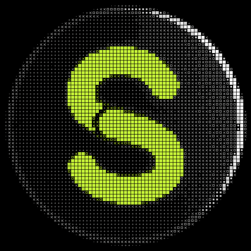 Dark ASCII coin avatar